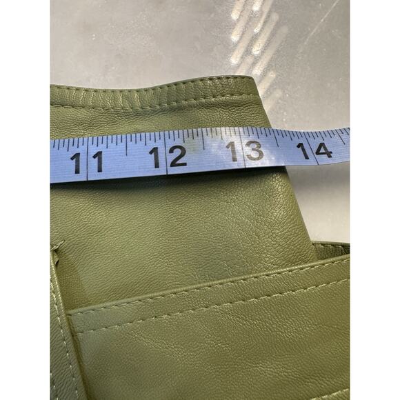 Venti6 Faux Leather Green Paper Bag Highwaisted Womens Joggers Size M Retro - Picture 7 of 10